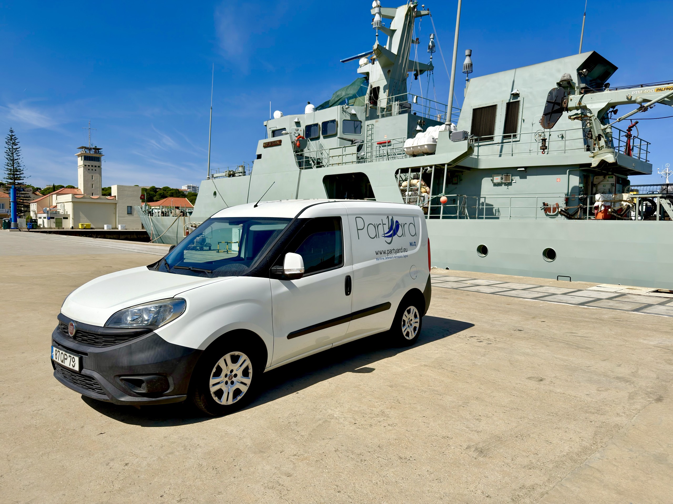 PartYard service vehicle beside a vessel in port