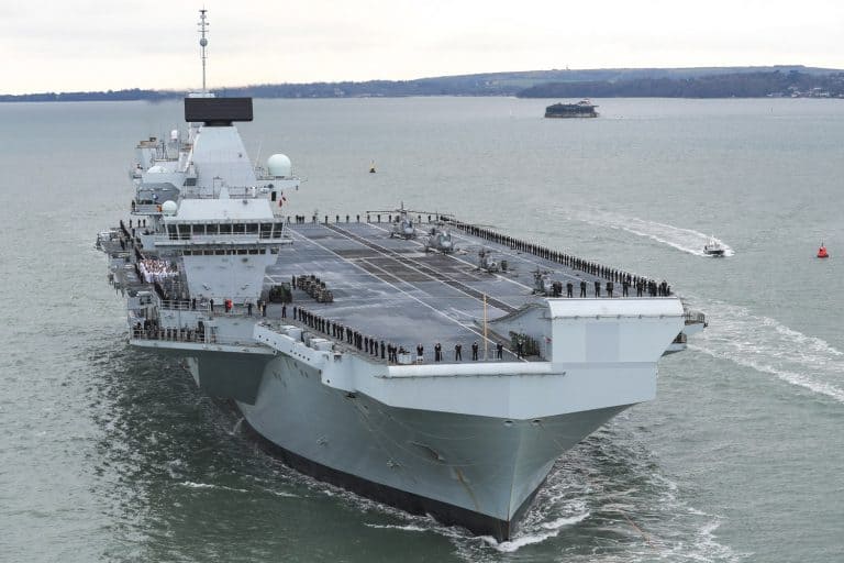 HMS PRINCE OF WALES SAILS FROM PORTSMOUTH AFTER BECOMING NATO FLAGSHIP