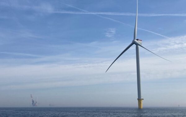 1st WTG installed with Wind Osprey at the back