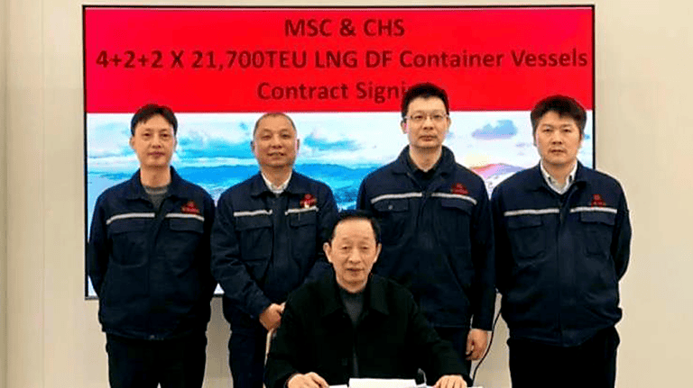 MSC Places Order for Eight LNG Dual-Fuel Containerships at Zhoushan Changhong Shipyard