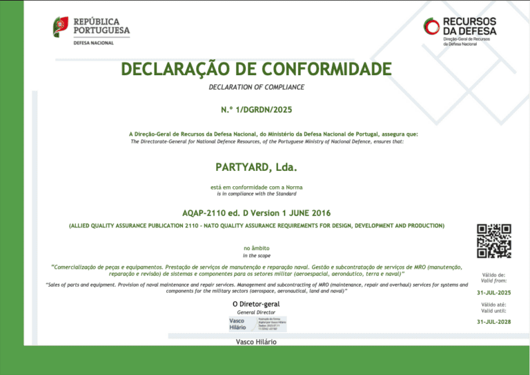 PartYard is now AQAP-2110 Certified: A New Standard of Excellence